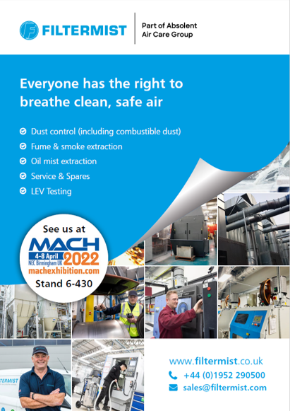 Filtermist to introduce new clean air innovations at MACH 2022